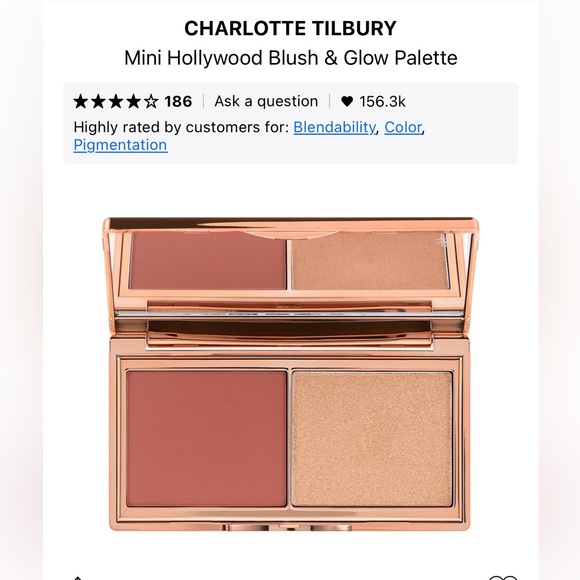 Charlotte Tilbury Other - Charlotte Tilbury Mini Blush & Glow Palette - Warm Rose and Shimmering Gold